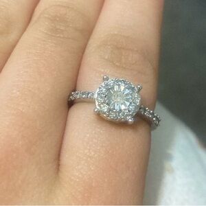 Macy's Silver Sparkle Halo Ring